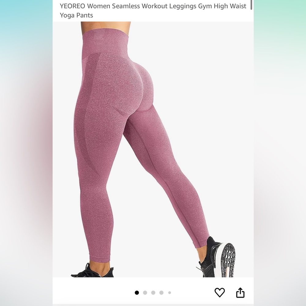Yeoreo pink high waisted leggings